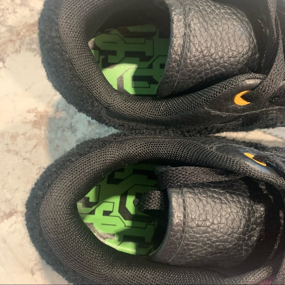 John Geiger Black Pebble Leather Sneaker sz 7.5 - Picture 12 of 14